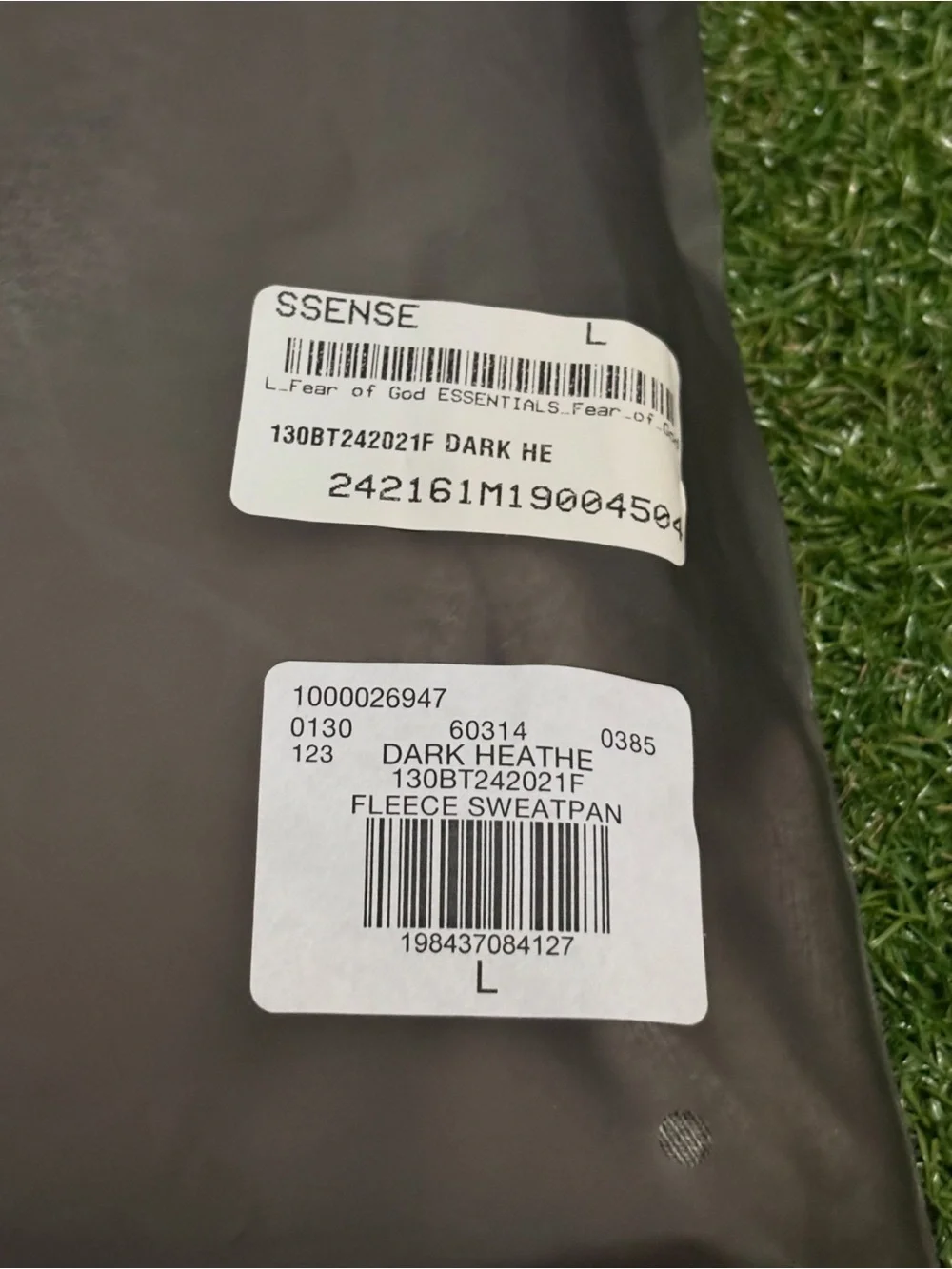 Essentials Fear of God State Grey Cuffed Pants